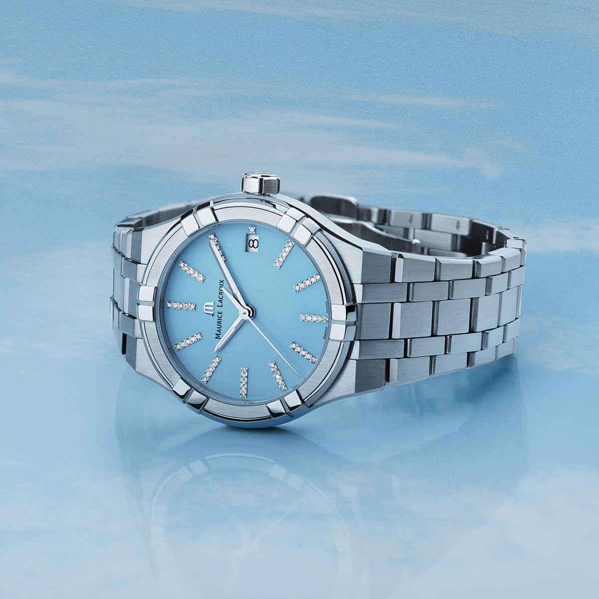 Maurice Lacroix Ladies' Watch 35mm Aikon Quartz Colours Light Blue