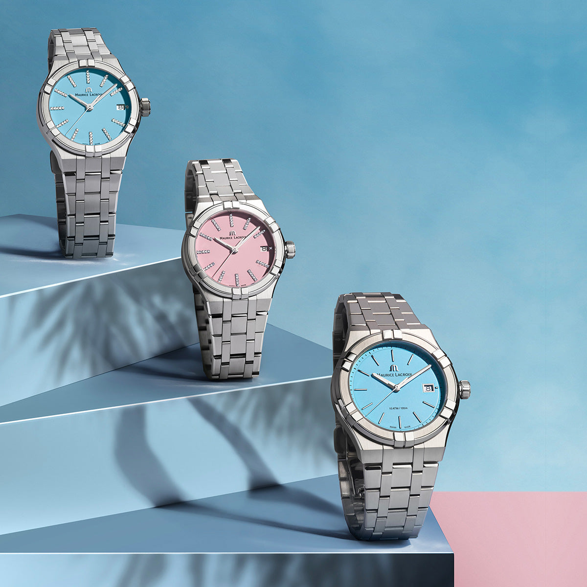 Maurice Lacroix Unisex Watch 40mm Aikon Quartz Colours Light Blue