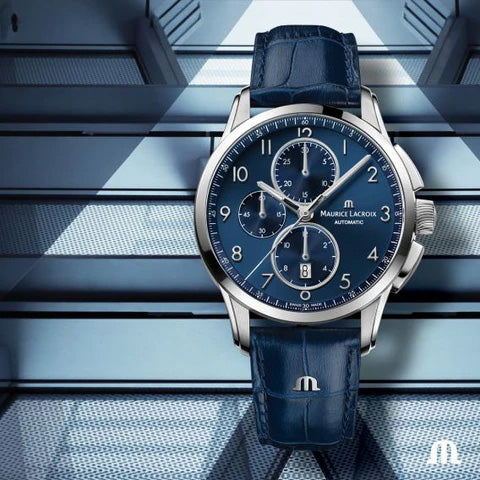 Maurice Lacroix Men’s Watch 43mm Pontos Chronograph Blue
