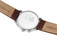 Thumbnail for Mondaine Watch Helvetica No1 White Brown