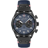 Thumbnail for Mechanical Watch - Junghans Meister Pilot Chronoscope Men's Navy Blue Watch 27/3396.00