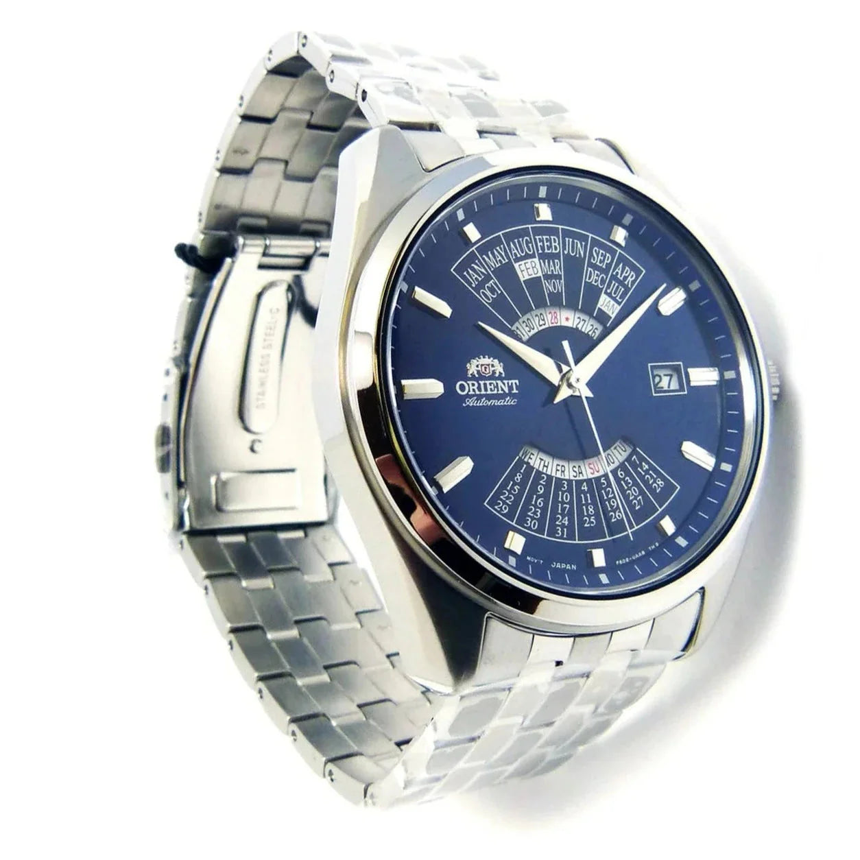 Mechanical Watch - Orient Multi-Year Calendar Men's Silver Watch RA-BA0003L10B