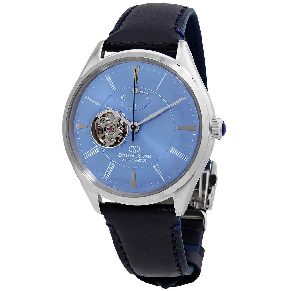 Mechanical Watch - Orient Star Classic Semi Skeleton Men's Blue Watch RE-AT0203L00B