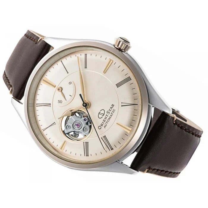 Orient Star Classic Semi Skeleton Men s Brown Watch RE AT0201G00B from Watches and Crystals Watches Crystals