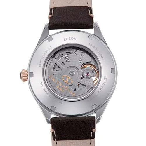 Mechanical Watch - Orient Star Classic Semi Skeleton Men's Brown Watch RE-AT0201G00B