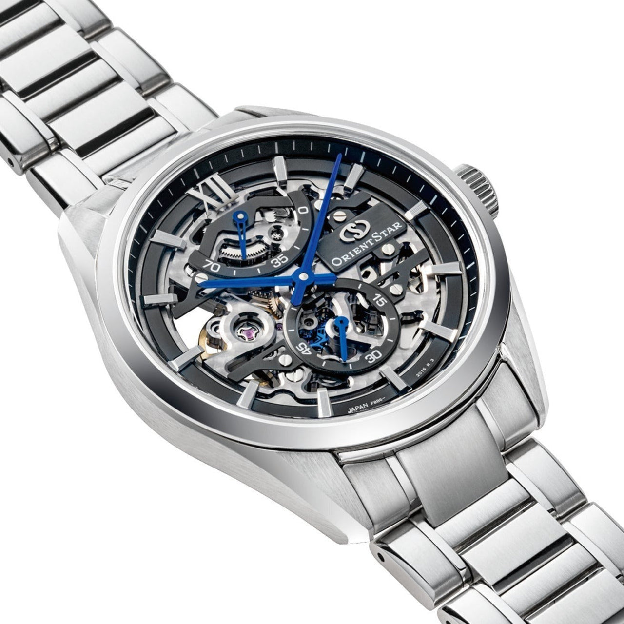 Mechanical Watch - Orient Star Contemporary Full Skeleton Men's Silver Watch RE-AZ0101N00B