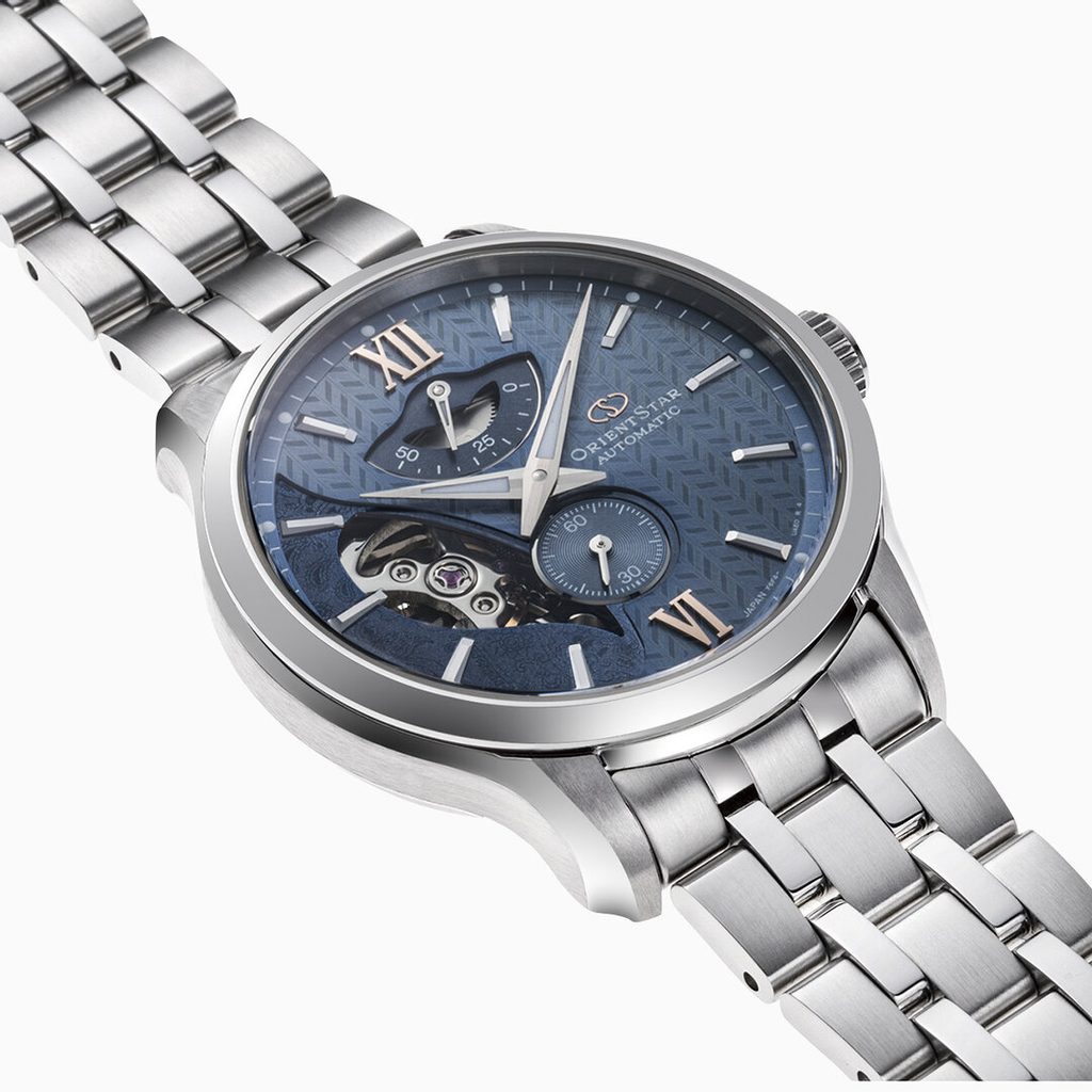 Mechanical Watch - Orient Star Contemporary Layered Skeleton Men's Silver Watch RE-AV0B08L00B