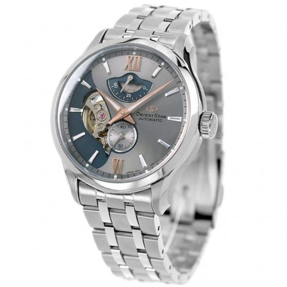 Mechanical Watch - Orient Star Contemporary Layered Skeleton Men's Silver Watch RE-AV0B09N00B