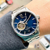 Thumbnail for Mechanical Watch - Orient Star Contemporary Open Heart Men's Blue Watch RE-AT0001L00B