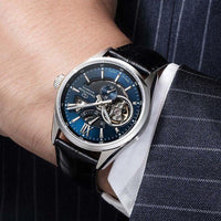 Thumbnail for Mechanical Watch - Orient Star Open Heart Men's Black Watch RE-AV0005L00B