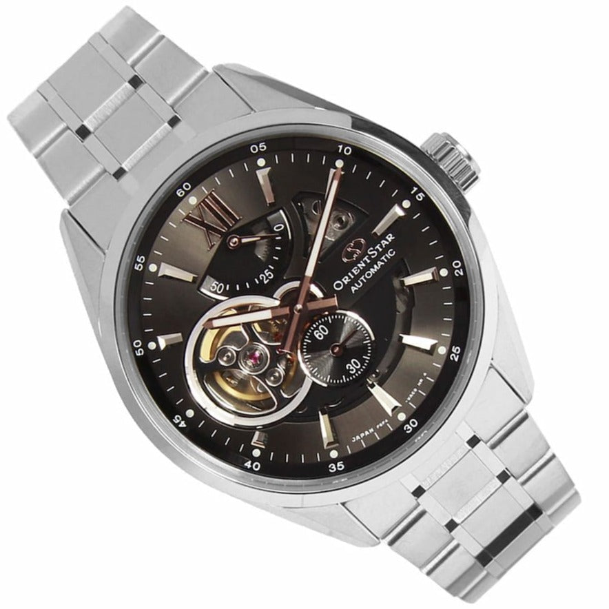 Mechanical Watch - Orient Star Open Heart Men's Silver Watch RE-AV0004N00B