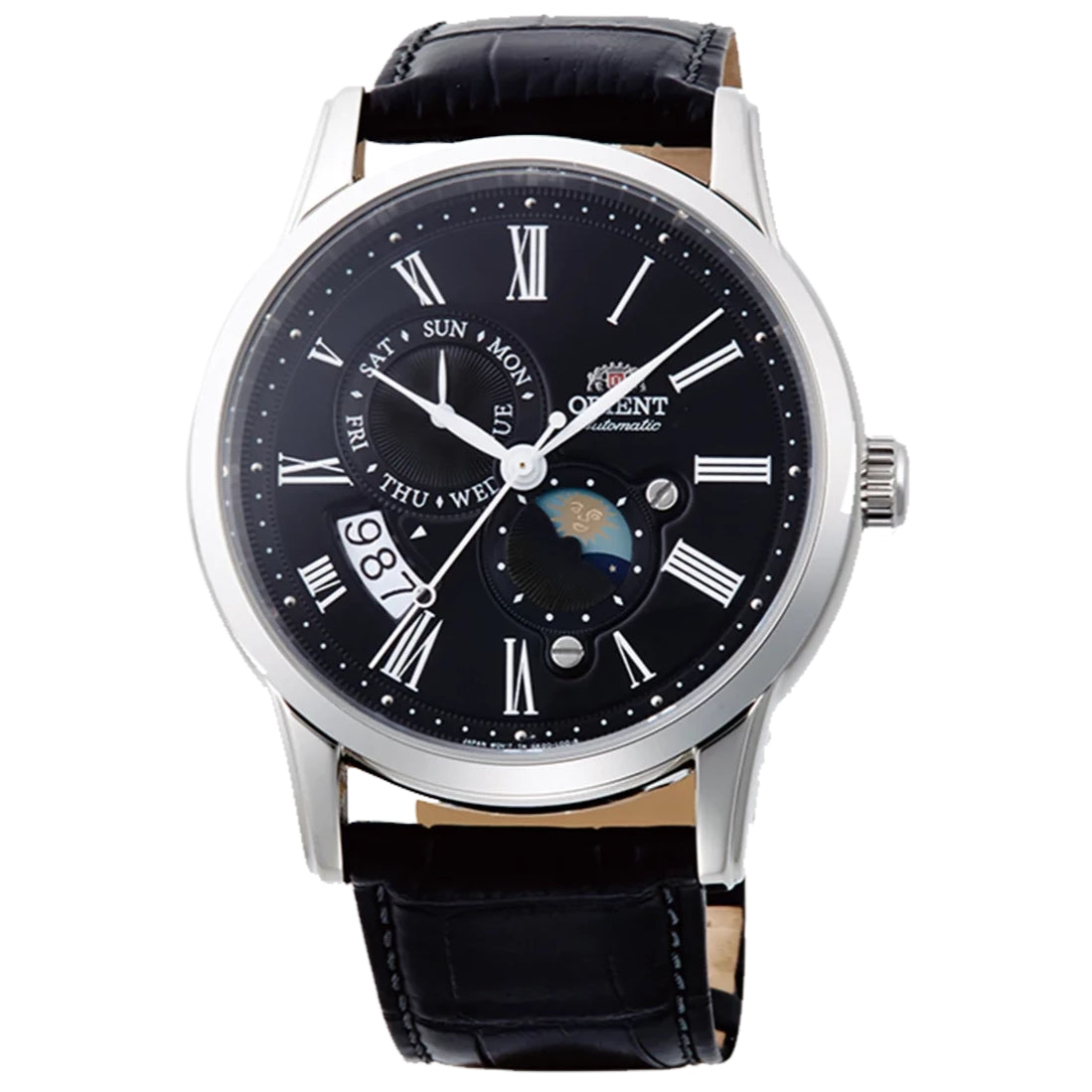 Mechanical Watch - Orient Sun And Moon Men's Black Watch RA-AK0010B10B