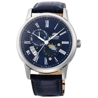 Thumbnail for Mechanical Watch - Orient Sun And Moon Men's Blue Watch RA-AK0011D10B