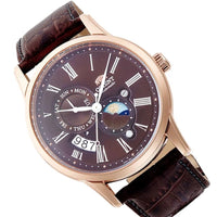 Thumbnail for Mechanical Watch - Orient Sun And Moon Men's Brown Watch RA-AK0009T10B