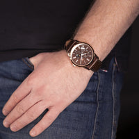 Thumbnail for Mechanical Watch - Orient Sun And Moon Men's Brown Watch RA-AK0009T10B