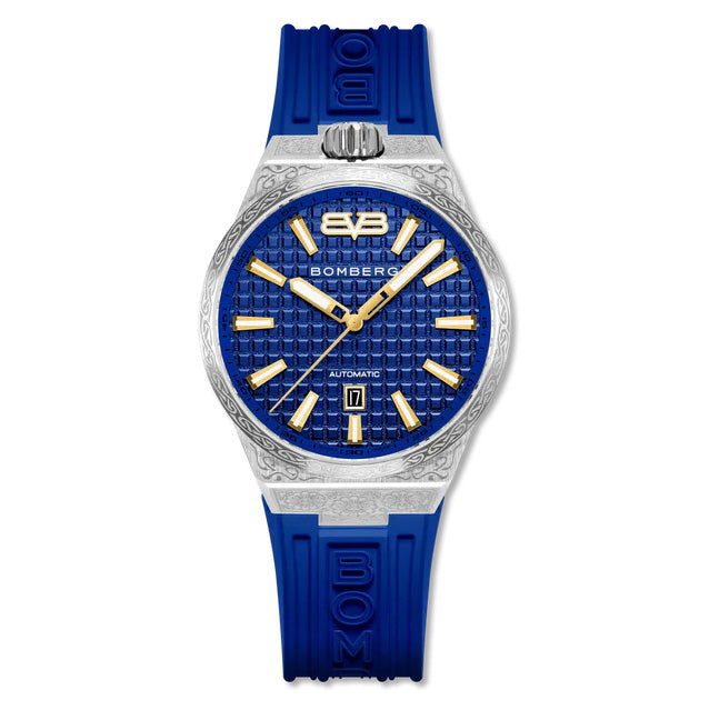 Bomberg Men s Majestic Blue Automatic Watch BF43ASS.12 7.12 from Watches and Crystals Watches Crystals