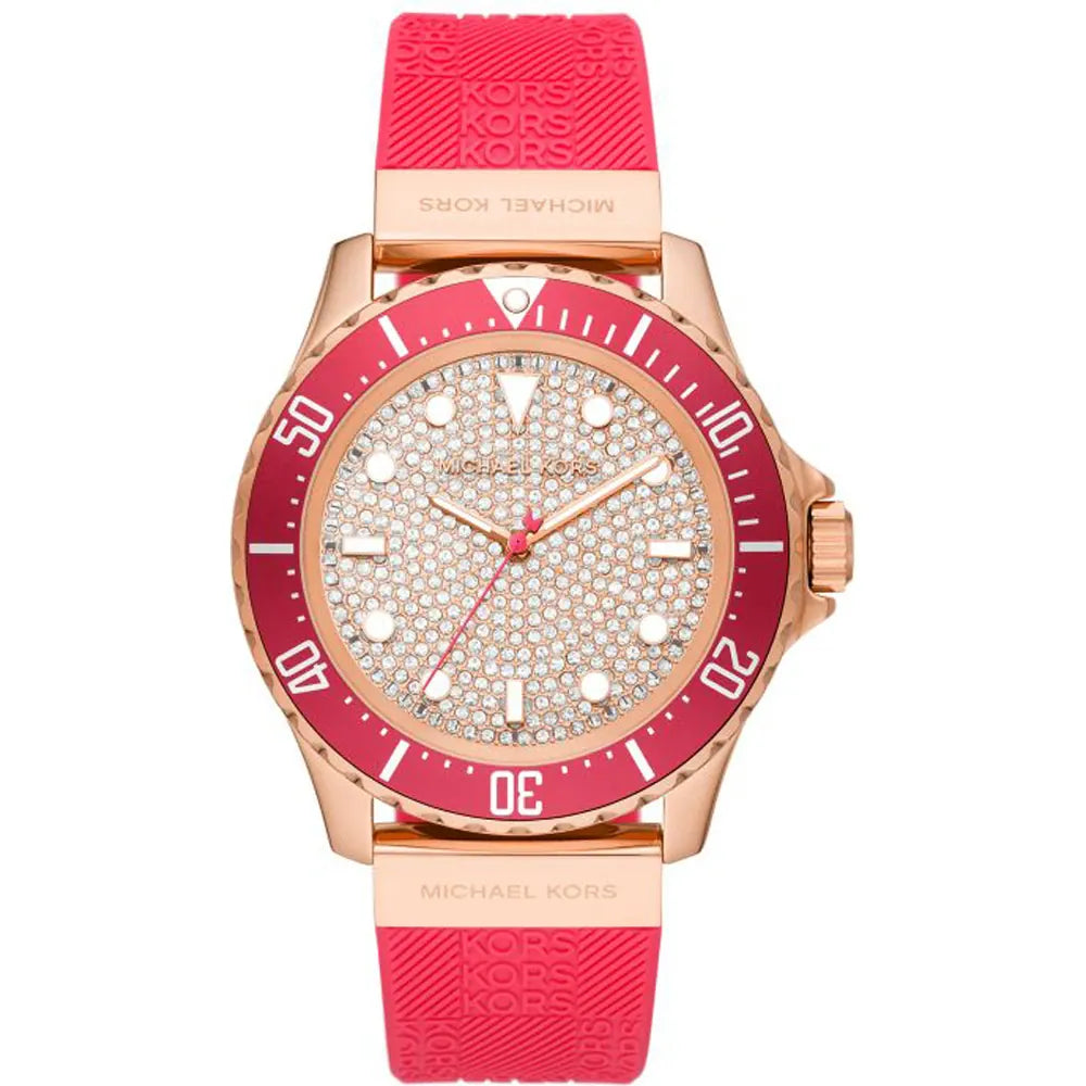 Michael kors women's watch pink face hotsell