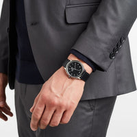 Thumbnail for Mondaine Watch Helvetica No1 Regular Silver Black