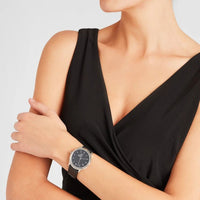 Thumbnail for Mondaine Watch Helvetica No1 Regular Silver Black