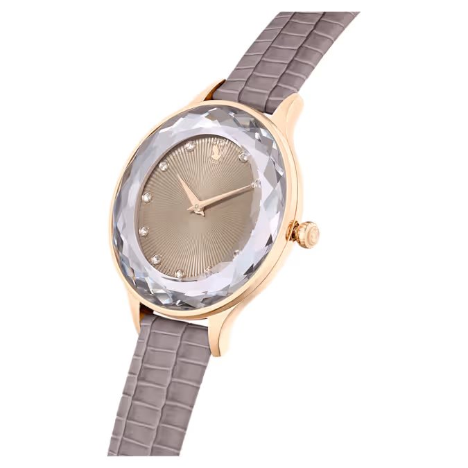 Swarovski Octea Nova Ladies Rose Gold-Tone Taupe Watch 5649999