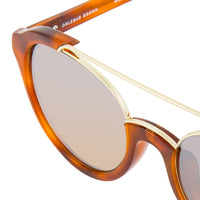 Thumbnail for Orlebar Brown Sunglasses Oval Amber Tortise Shell with Orange Lenses OB42C3SUN - Watches & Crystals
