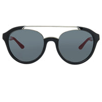 Thumbnail for Orlebar Brown Sunglasses Oval Black with Grey Lenses Category 3 OB42C7SUN - Watches & Crystals