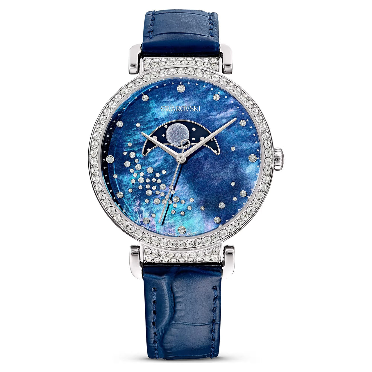 Swarovski Passage Moon Phase Ladies Blue Watch 5613320