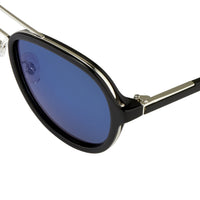 Thumbnail for Phillip Lim Sunglasses Black Shiny Silver and Blue Mirror Lenses Category 3 - PL16C23SUN - Watches & Crystals