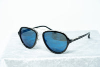 Thumbnail for Phillip Lim Sunglasses Black Shiny Silver and Blue Mirror Lenses Category 3 - PL16C23SUN - Watches & Crystals