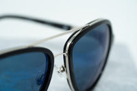 Thumbnail for Phillip Lim Sunglasses Black Shiny Silver and Blue Mirror Lenses Category 3 - PL16C23SUN - Watches & Crystals