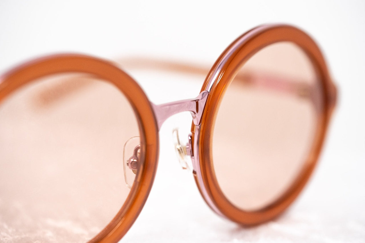 Phillip Lim Sunglasses Round Rose and Pink Nickel with Pink Tinted Lenses Category 1 - PL11C32SUN - Watches & Crystals