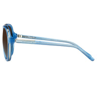 Thumbnail for Phillip Lim Sunglasses Turquoise Brushed Silver and Brown Lenses Category 3 - PL16C27SUN - Watches & Crystals