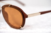 Thumbnail for Phillip Lim Sunglasses Unisex Rust and Light Gold Aviator with Rust Mirror Lenses Category 3 - PL162C13SUN - Watches & Crystals
