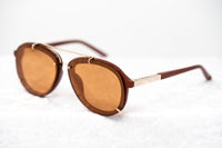 Thumbnail for Phillip Lim Sunglasses Unisex Rust and Light Gold Aviator with Rust Mirror Lenses Category 3 - PL162C13SUN - Watches & Crystals