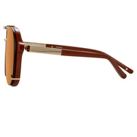 Thumbnail for Phillip Lim Sunglasses Unisex Rust and Light Gold Aviator with Rust Mirror Lenses Category 3 - PL162C13SUN - Watches & Crystals