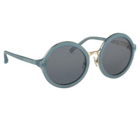 Thumbnail for Phillip Lim Sunglasses with Round Blue Brushed Gold and Navy Blue Lenses - PL11C16SUN - Watches & Crystals