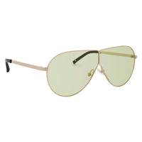 Thumbnail for Phillip Lim Sunglasses Women's Shield Shape Light Gold/Black with CAT1 Light Green Lenses PL171C2SUN - Watches & Crystals