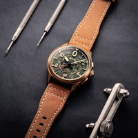 Thumbnail for Pilot Watch - AVI-8 Spitfire Lock Bronze Green Chrono Watch AV-4089-02