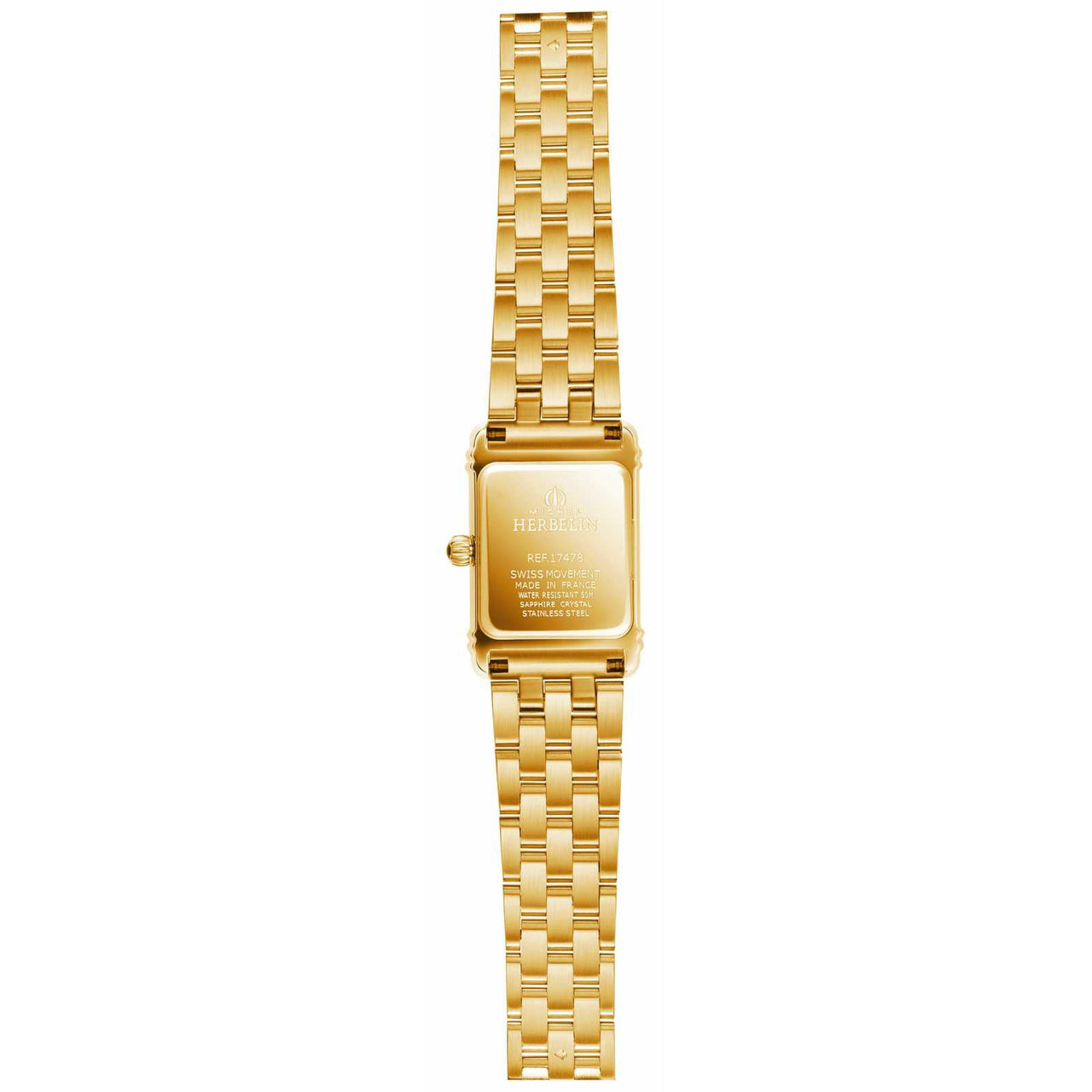 Herbelin Art Deco Ladies Gold Watch 17478BP08