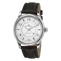 Thumbnail for Revue Thommen Date Pointer 43mm Men's Stainless Steel White Automatic Brown Watch