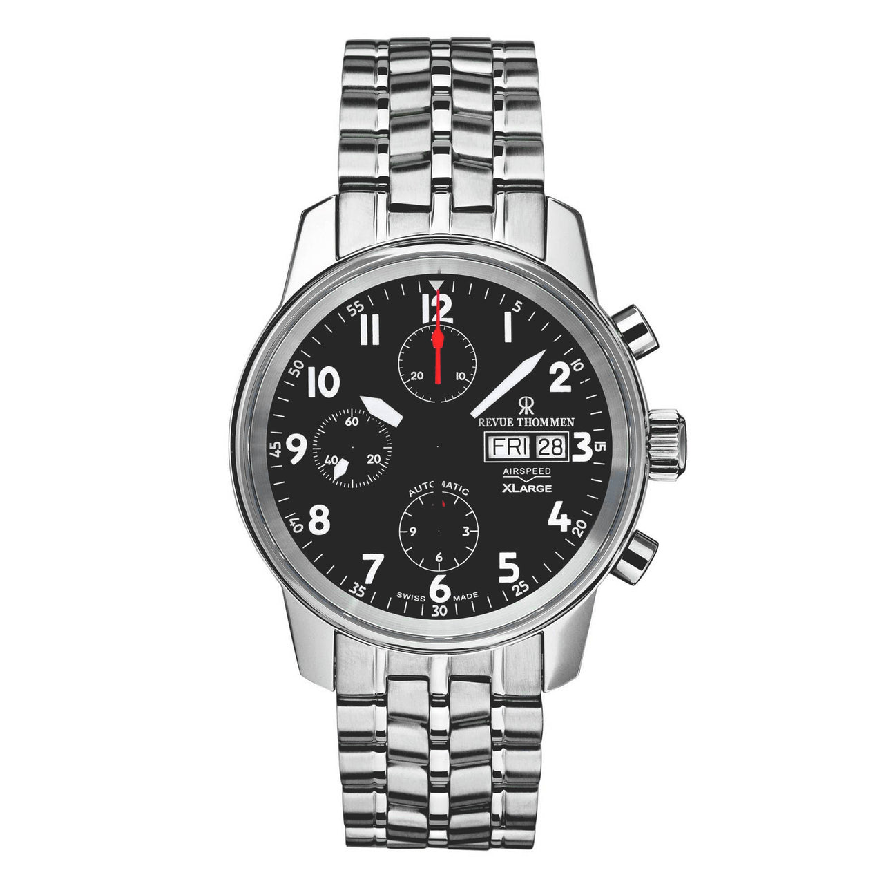 Revue Thommen Airspeed XL Men's 40mm Black Chronograph Automatic Watch