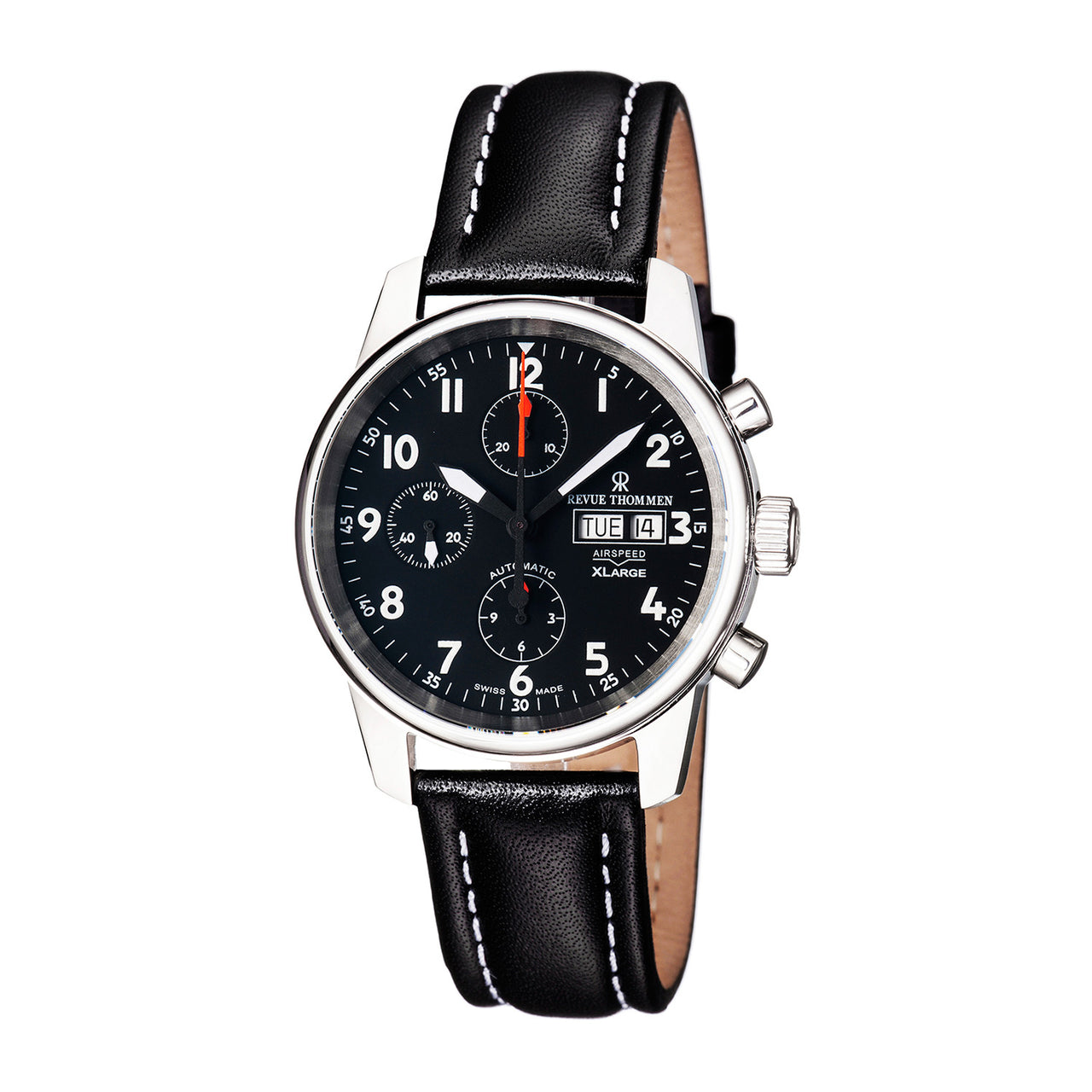 Revue Thommen Airspeed Men's 42mm Black Chronograph Automatic Watch