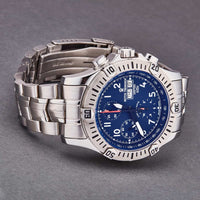 Thumbnail for Revue Thommen Airspeed Men's 44mm Blue Dial Stainless Steel Chronograph Automatic Watch