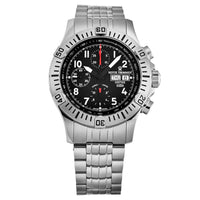 Thumbnail for Revue Thommen Airspeed Men's 44mm Black Dial Stainless Steel Chronograph Automatic Watch