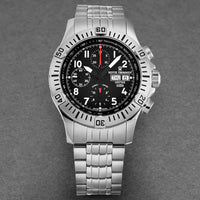 Thumbnail for Revue Thommen Airspeed Men's 44mm Black Dial Stainless Steel Chronograph Automatic Watch