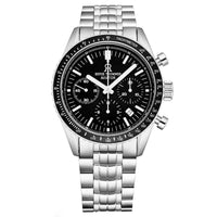 Thumbnail for Revue Thommen Aviator Men's 42mm Black Stainless Steel Chronograph Automatic Watch 17000.6137