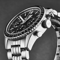 Thumbnail for Revue Thommen Aviator Men's 42mm Black Stainless Steel Chronograph Automatic Watch 17000.6137