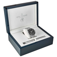 Thumbnail for Revue Thommen Aviator Men's 42mm Black Stainless Steel Chronograph Automatic Watch 17000.6137