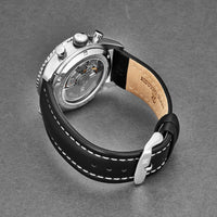 Thumbnail for Revue Thommen Aviator Men's 42mm Black Leather Chronograph Automatic Watch