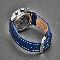 Thumbnail for Revue Thommen Aviator Men's 42mm Blue Leather Chronograph Automatic Watch